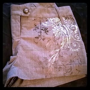 FANG grey cuffed shorts